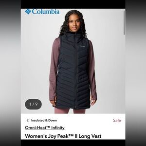 Columbia Long Black Insulated Puffer Vest